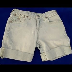 True Religion girls denim shorts SZ 10